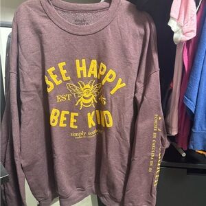 Simply Southern 'Bee Happy' Brown Shirt
